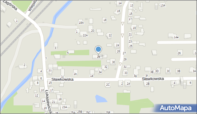 Sosnowiec, Pekińska, 28, mapa Sosnowca