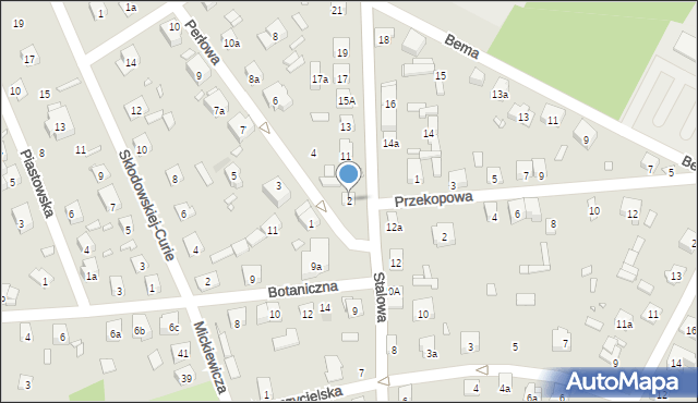 Starachowice, Perłowa, 2, mapa Starachowic