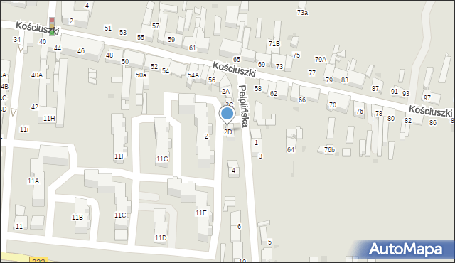 Starogard Gdański, Pelplińska, 2D, mapa Starogard Gdański