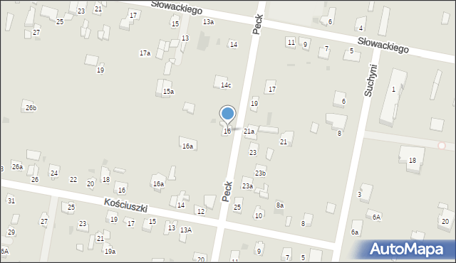 Suchedniów, Peck Emilii, 16, mapa Suchedniów