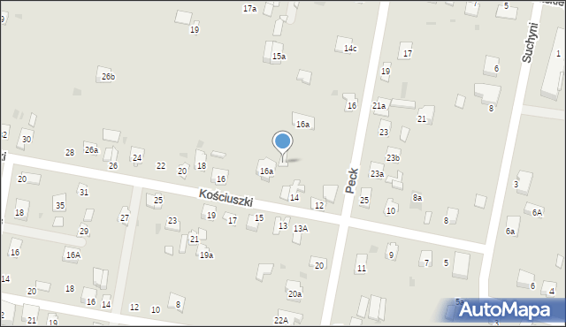 Suchedniów, Peck Emilii, 18a, mapa Suchedniów