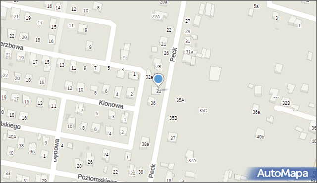 Suchedniów, Peck Emilii, 34, mapa Suchedniów