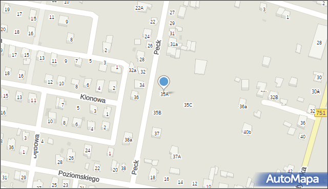 Suchedniów, Peck Emilii, 35A, mapa Suchedniów
