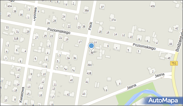 Suchedniów, Peck Emilii, 39, mapa Suchedniów