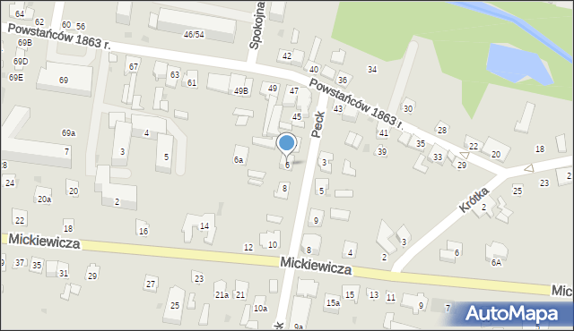 Suchedniów, Peck Emilii, 6, mapa Suchedniów