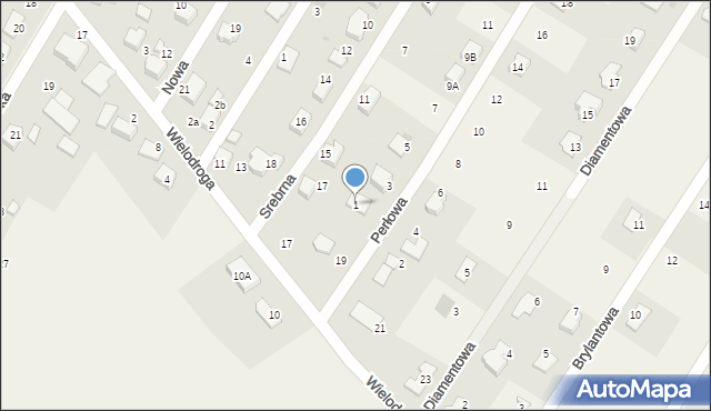 Suszec, Perłowa, 1, mapa Suszec