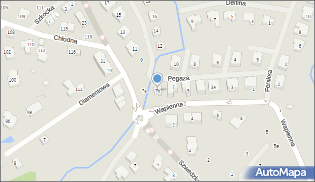 Szczecin, Pegaza, 7b, mapa Szczecina