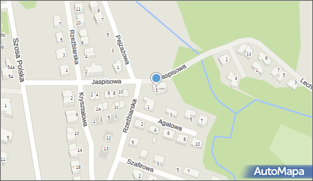 Szczecin, Perłowa, 1, mapa Szczecina