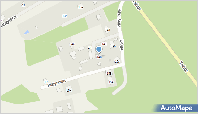 Tabor, Perłowa, 10, mapa Tabor