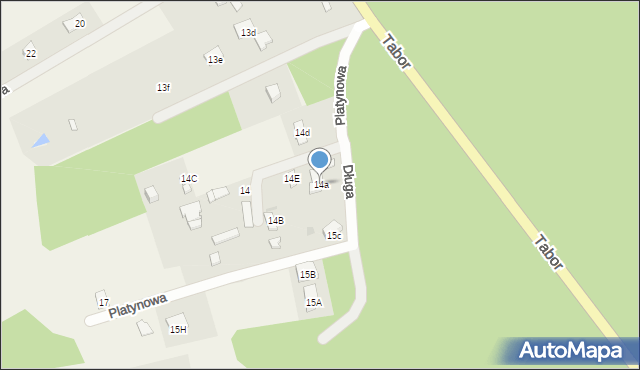 Tabor, Perłowa, 14, mapa Tabor