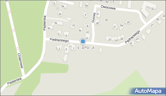 Tarnów, Pędrackiego Józefa, 11, mapa Tarnów