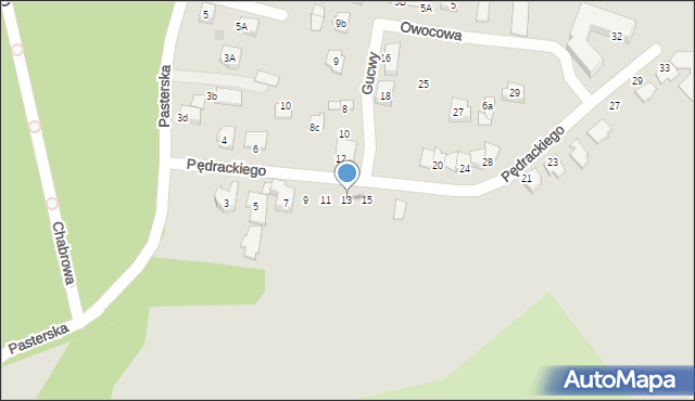 Tarnów, Pędrackiego Józefa, 13, mapa Tarnów