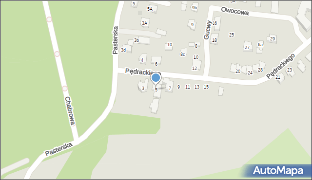 Tarnów, Pędrackiego Józefa, 5, mapa Tarnów