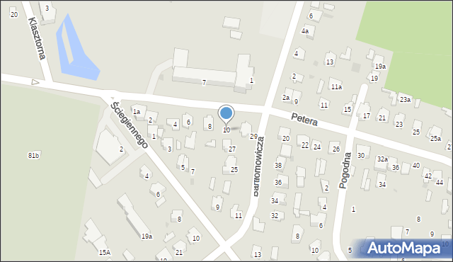 Tomaszów Lubelski, Petera Janusza, 10, mapa Tomaszów Lubelski