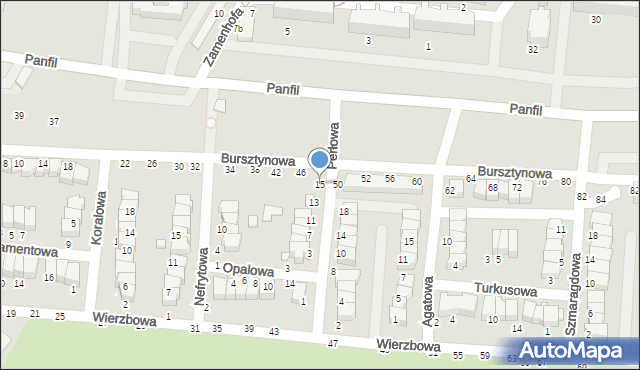 Tomaszów Mazowiecki, Perłowa, 15, mapa Tomaszów Mazowiecki