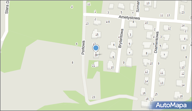 Toruń, Perłowa, 19, mapa Torunia