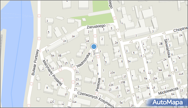 Ustka, Perłowa, 2, mapa Ustka