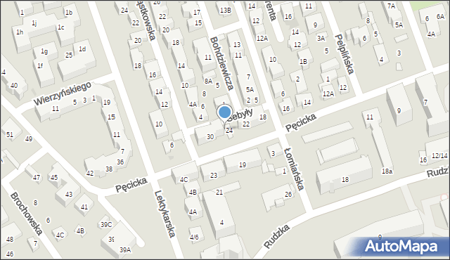 Warszawa, Pęcicka, 26, mapa Warszawy