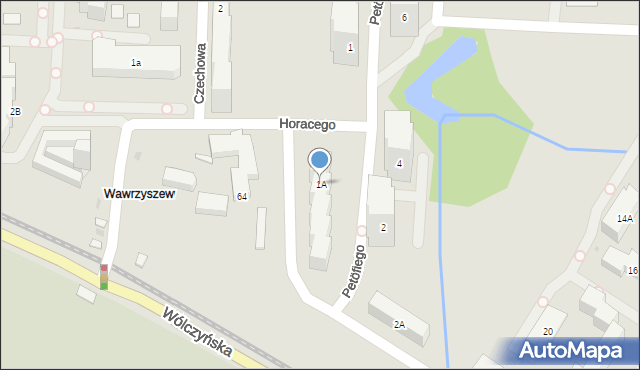 Warszawa, Petöfiego Sandora, 1A, mapa Warszawy