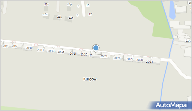 Warszawa, Peonii, 20/23, mapa Warszawy