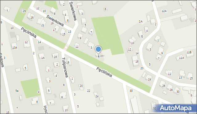 Wiązowna, Pęclińska, 5, mapa Wiązowna