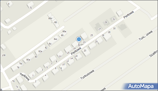 Witkowo Drugie, Perłowa, 21, mapa Witkowo Drugie
