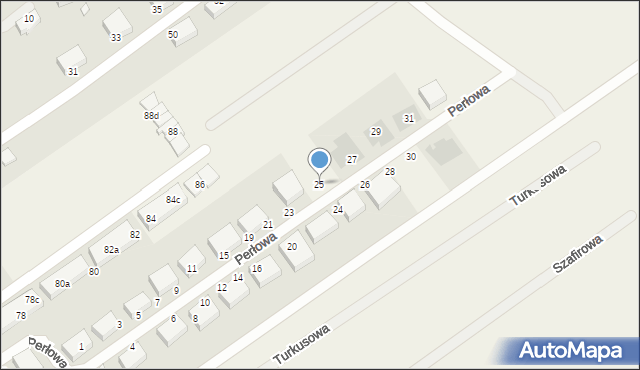 Witkowo Drugie, Perłowa, 25, mapa Witkowo Drugie