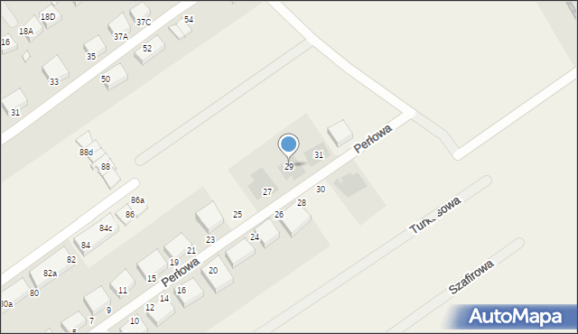 Witkowo Drugie, Perłowa, 29, mapa Witkowo Drugie