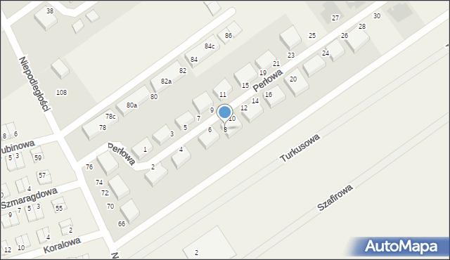 Witkowo Drugie, Perłowa, 8, mapa Witkowo Drugie