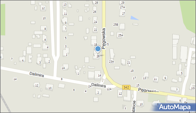 Wrocław, Pęgowska, 16, mapa Wrocławia