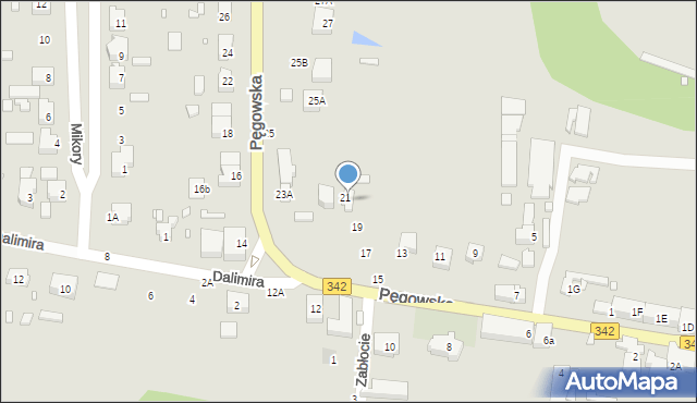 Wrocław, Pęgowska, 23B, mapa Wrocławia