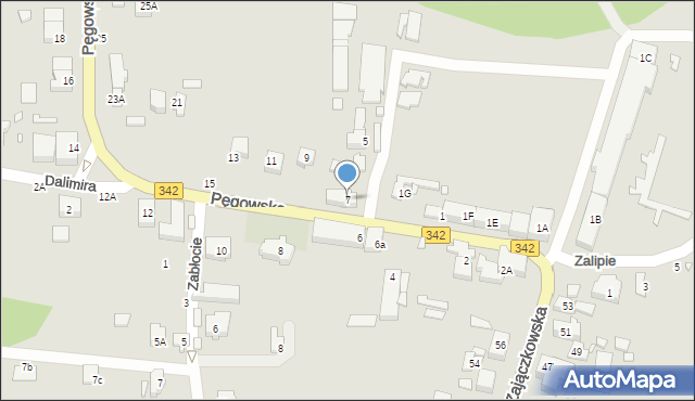 Wrocław, Pęgowska, 7, mapa Wrocławia