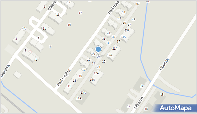 Wrocław, Perkusyjna, 27, mapa Wrocławia