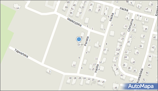 Wrocław, Perska, 7, mapa Wrocławia