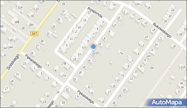 Wrocław, Petrażyckiego Leona, 12, mapa Wrocławia