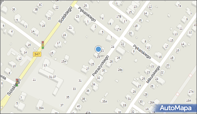 Wrocław, Petrażyckiego Leona, 23, mapa Wrocławia