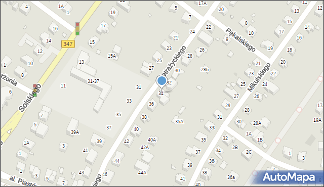 Wrocław, Petrażyckiego Leona, 34/1, mapa Wrocławia