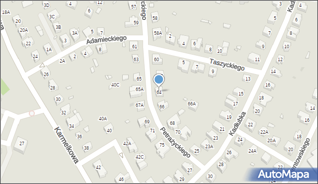 Wrocław, Petrażyckiego Leona, 64, mapa Wrocławia