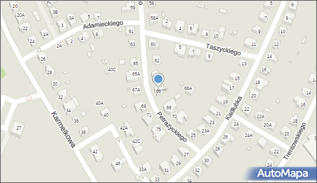 Wrocław, Petrażyckiego Leona, 66, mapa Wrocławia