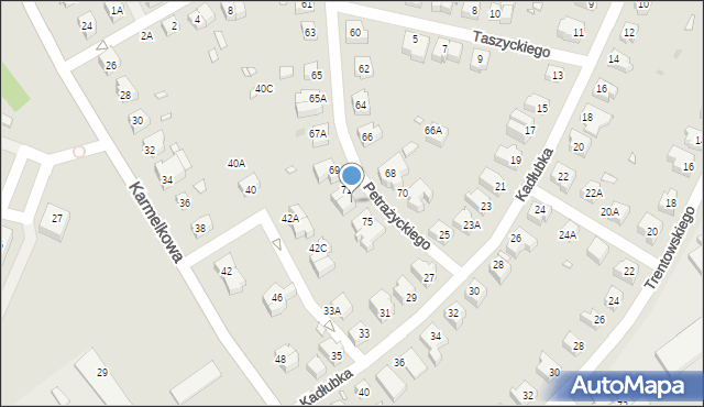 Wrocław, Petrażyckiego Leona, 73, mapa Wrocławia