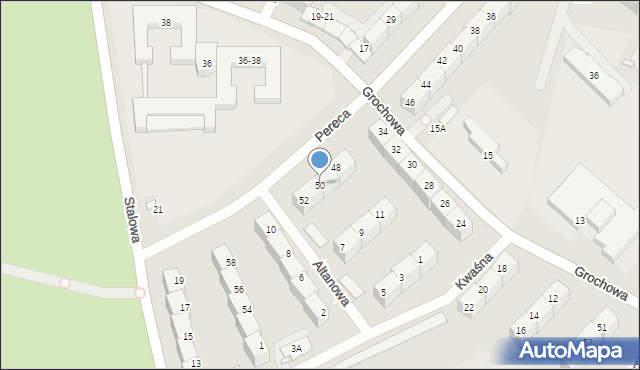 Wrocław, Pereca Icchaka Lejba, 50, mapa Wrocławia