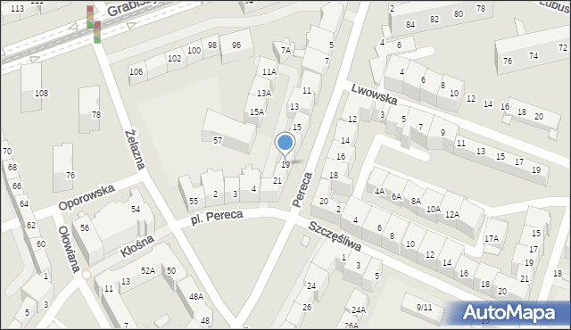 Wrocław, Pereca Icchaka Lejba, 19, mapa Wrocławia