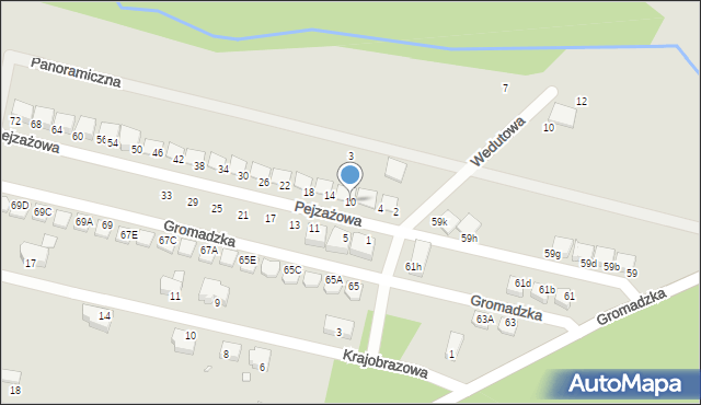 Wrocław, Pejzażowa, 10, mapa Wrocławia