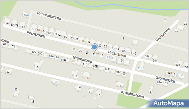 Wrocław, Pejzażowa, 21, mapa Wrocławia