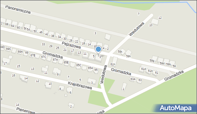 Wrocław, Pejzażowa, 3, mapa Wrocławia