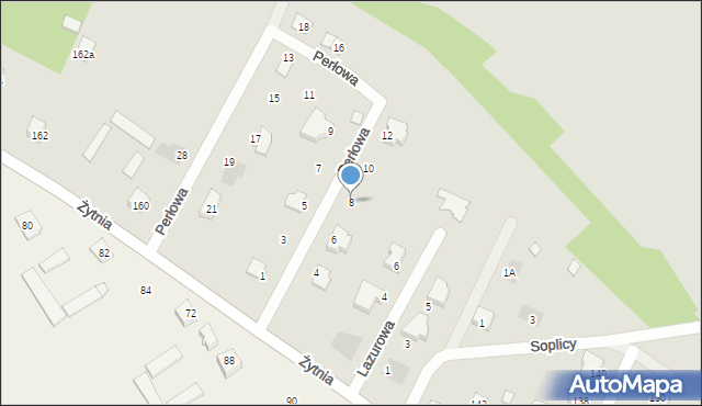 Wyszków, Perłowa, 8, mapa Wyszków