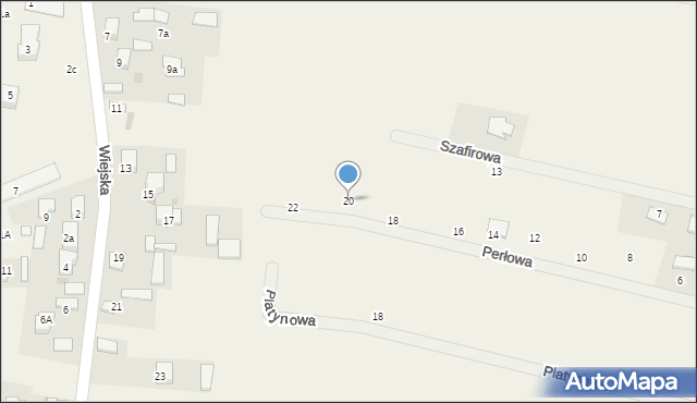 Żabia Wola, Perłowa, 20, mapa Żabia Wola
