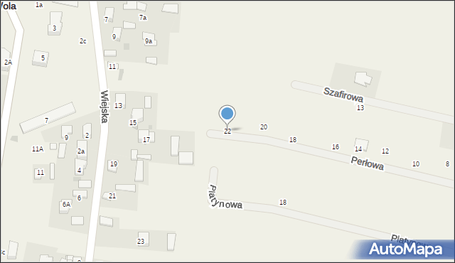 Żabia Wola, Perłowa, 22, mapa Żabia Wola