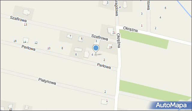 Żabia Wola, Perłowa, 4a, mapa Żabia Wola