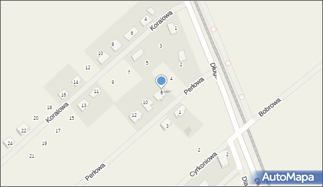 Żarowo, Perłowa, 6, mapa Żarowo
